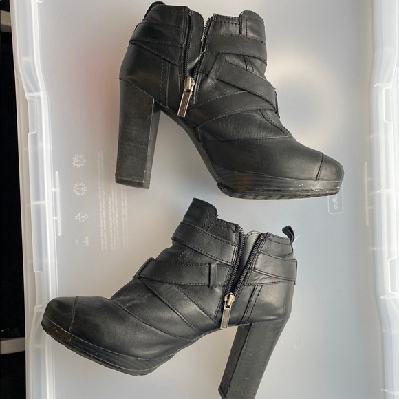 Black Leather Ankle Boots Sz 9 Harley-Davidson Women's Samantha Motorcyle Boot - Picture 2 of 8